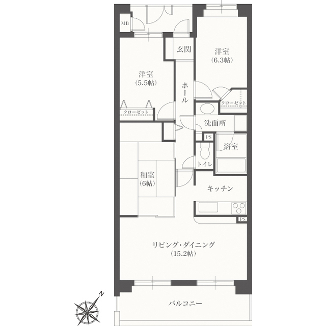 YMレジデンス相模大野の間取り