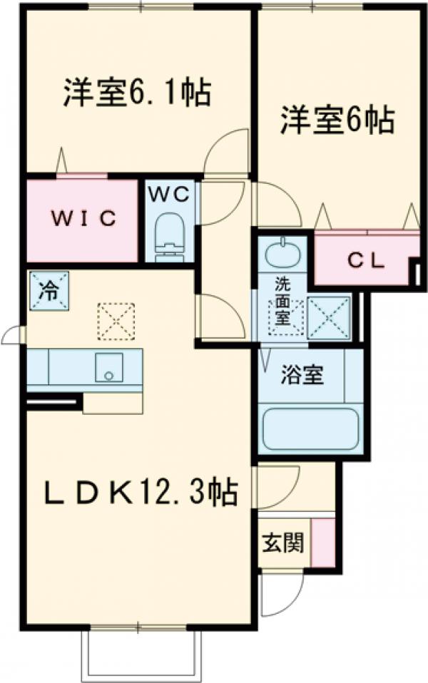 サンモールAの間取り