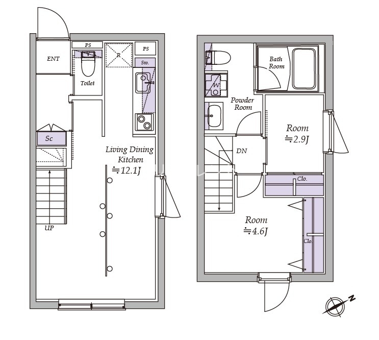 アトリオフラッツ北千住サウスの間取り