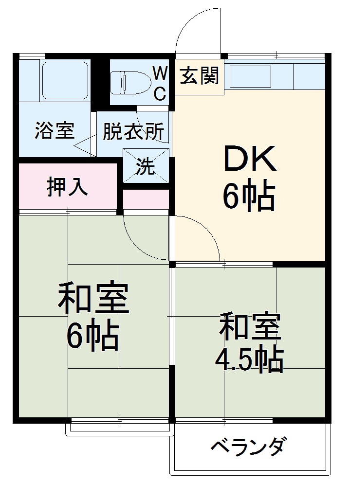 第1コーポ富士の間取り