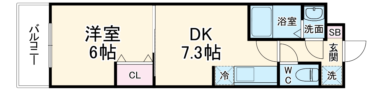 アイビス海神・306号室の間取り
