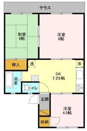 神取ハイツの間取り