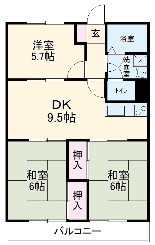 メゾンむつなの間取り