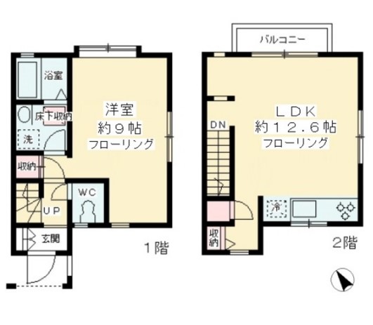 ワイズコート・C-2号室の間取り