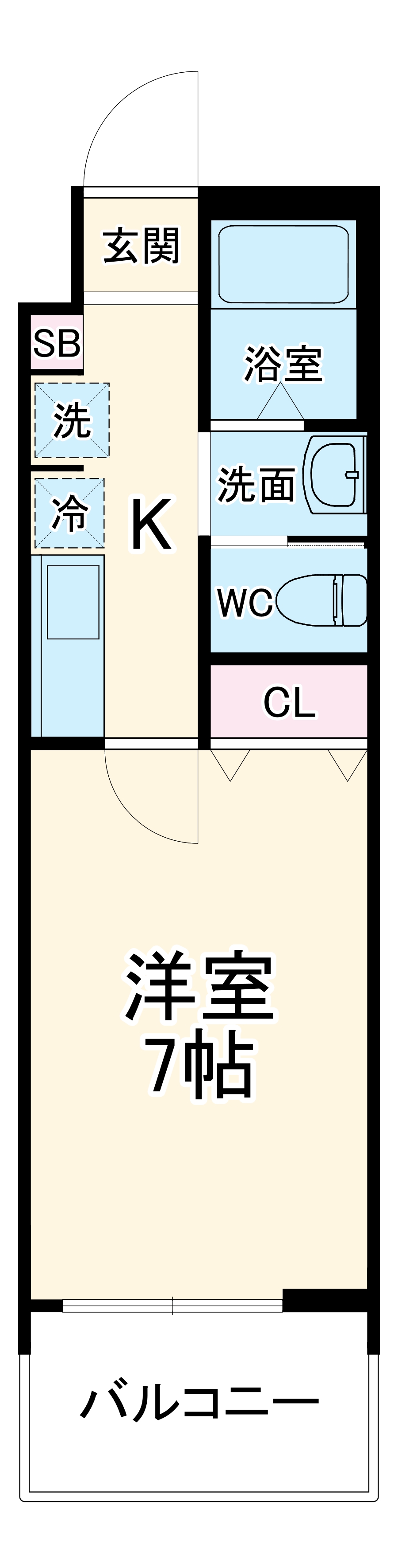 (仮称)キャメル草加市谷塚二丁目B棟・303号室の間取り