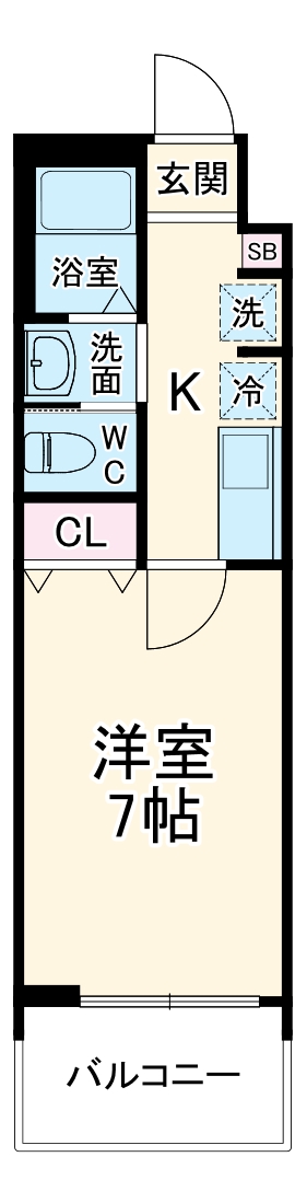 (仮称)キャメル草加市谷塚二丁目B棟・206号室の間取り