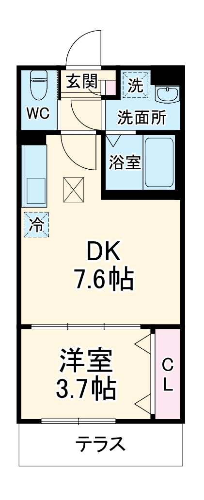 ＰＬＡＩＳＡＮＴ　ＶＩＬＬＡ上福岡・204号室の間取り
