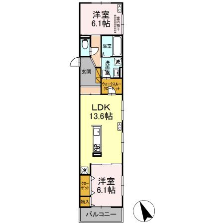 D's LIEN (ディーズリアン) F の間取り