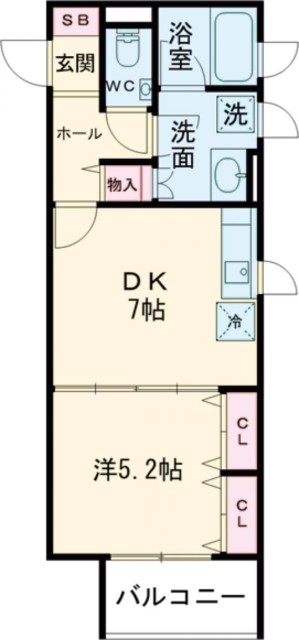 カスタリア旗の台の間取り