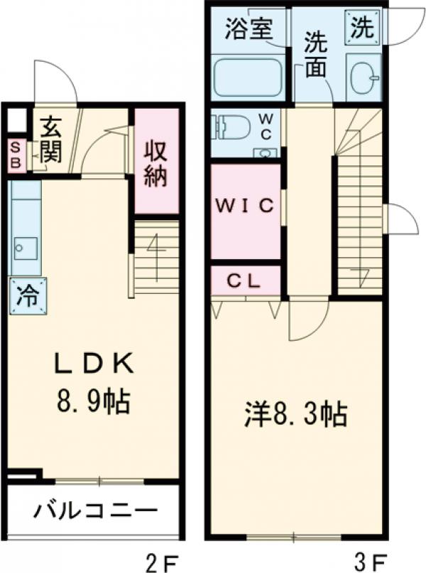 カスタリア旗の台の間取り