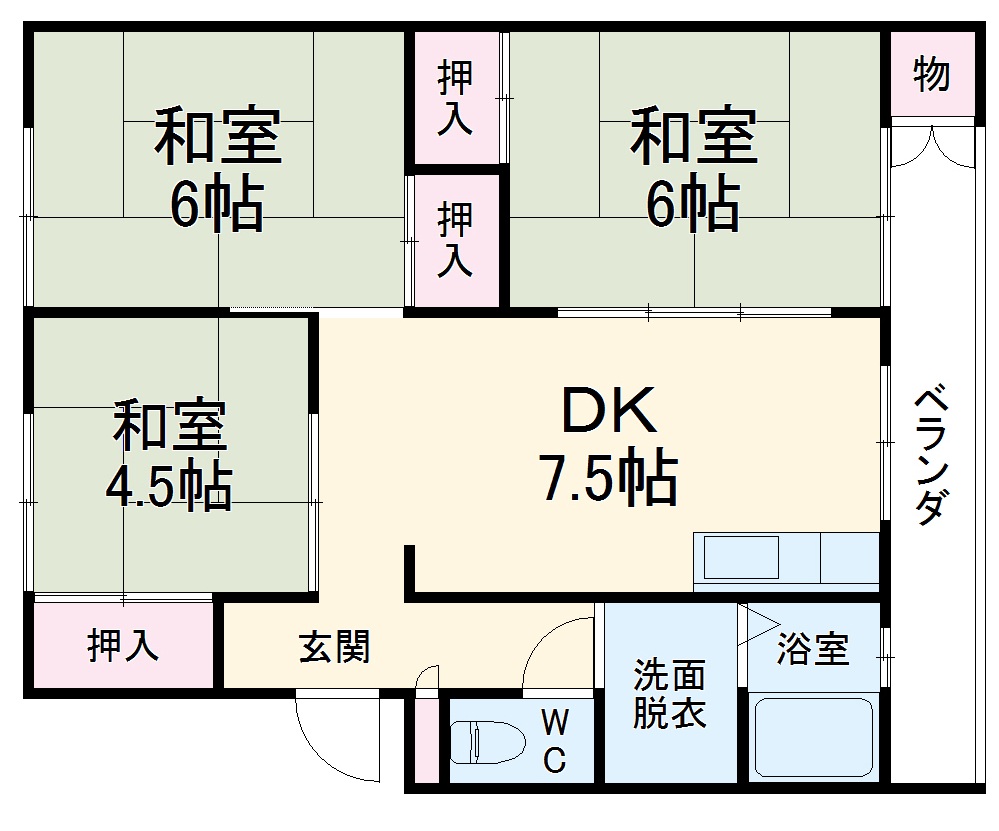 浅田マンションの間取り