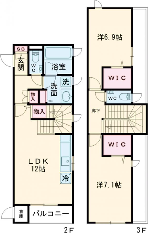 カスタリア旗の台の間取り