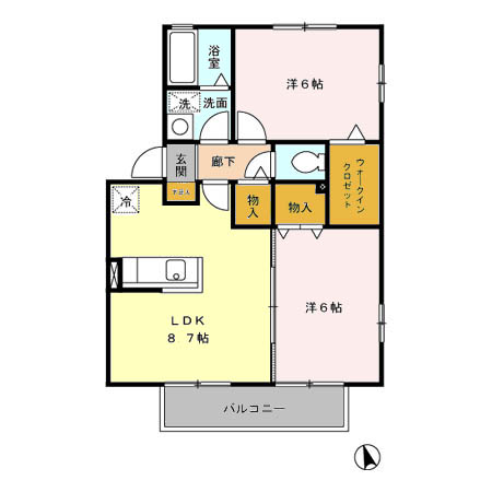 ソレイユ横川の間取り