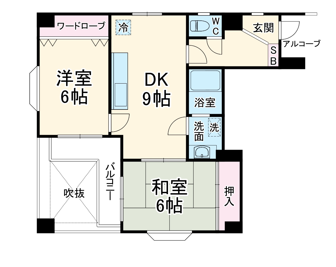 Kカーサ・402号室の間取り