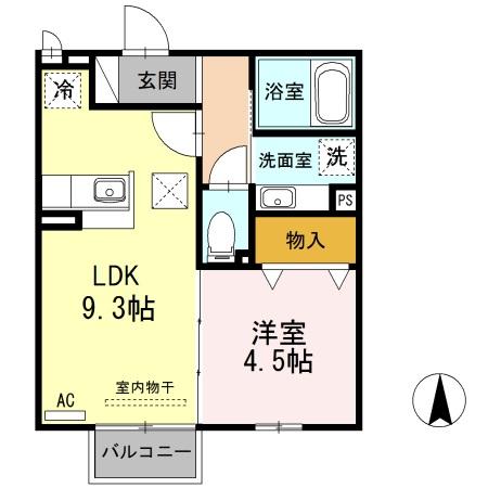 102号室の間取り