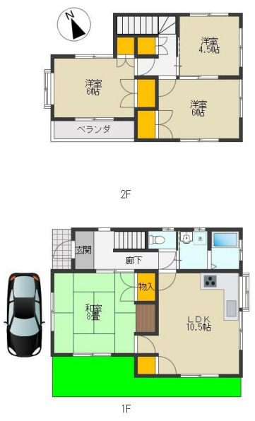吉見町和名戸建て・1号室の間取り