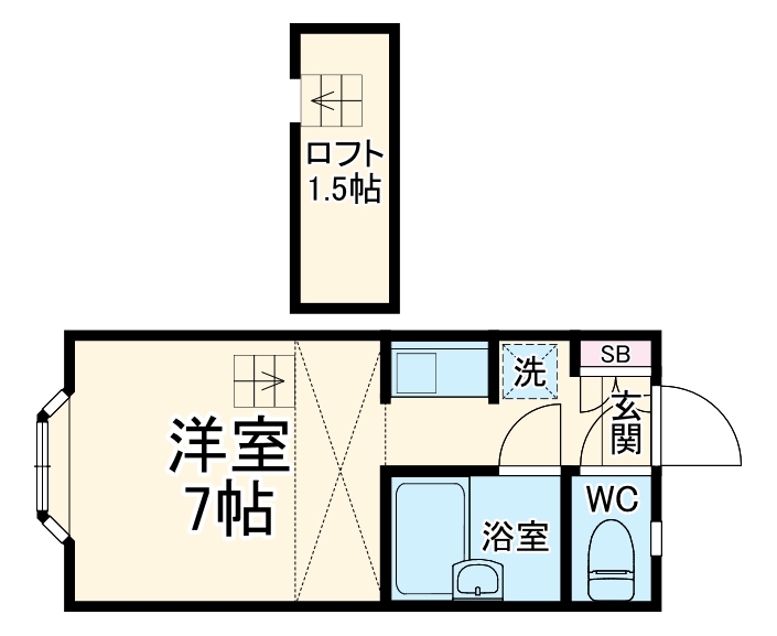 パンシオン善行ＮＯ．２の間取り