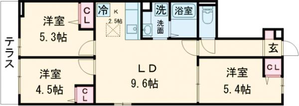 セレスティア松が丘の間取り