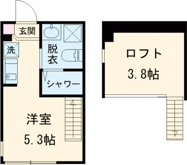 メゾン　フルール　小岩駅前・208号室の間取り