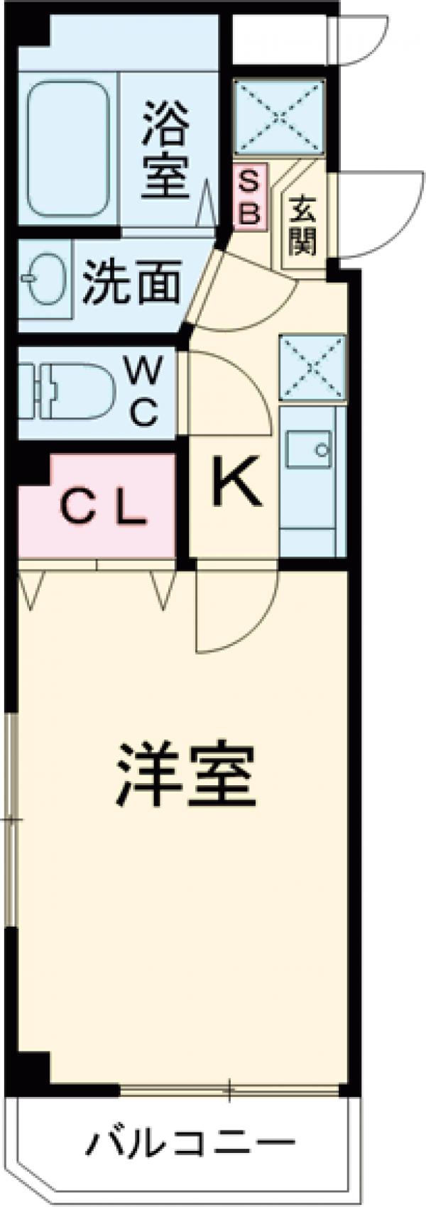 フレンツェル錦糸町・201号室の間取り
