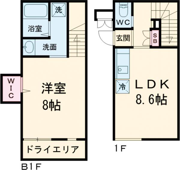 ＬＥＧＡＬＡＮＤ学芸大学ＡＮＮＥＸ・101号室の間取り