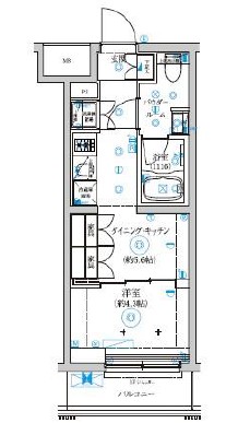 セジョリ武蔵小杉・207号室の間取り