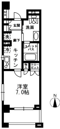 レジディア中落合Ｃ棟・209号室の間取り