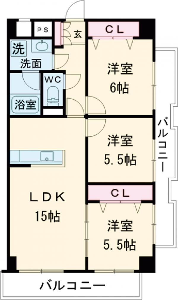 五反田リーラハイタウン・1201号室の間取り