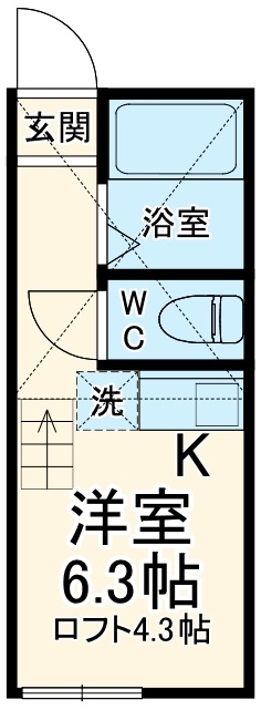 ユナイト天神スピリッツの間取り