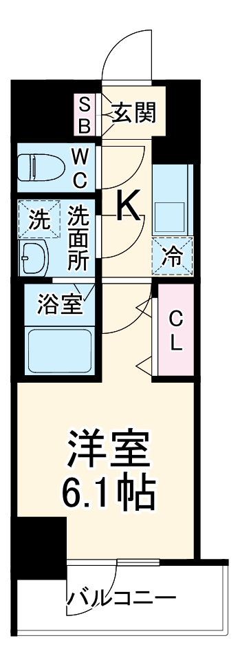 S-RESIDENCE横浜吉野町burgeon・501号室の間取り