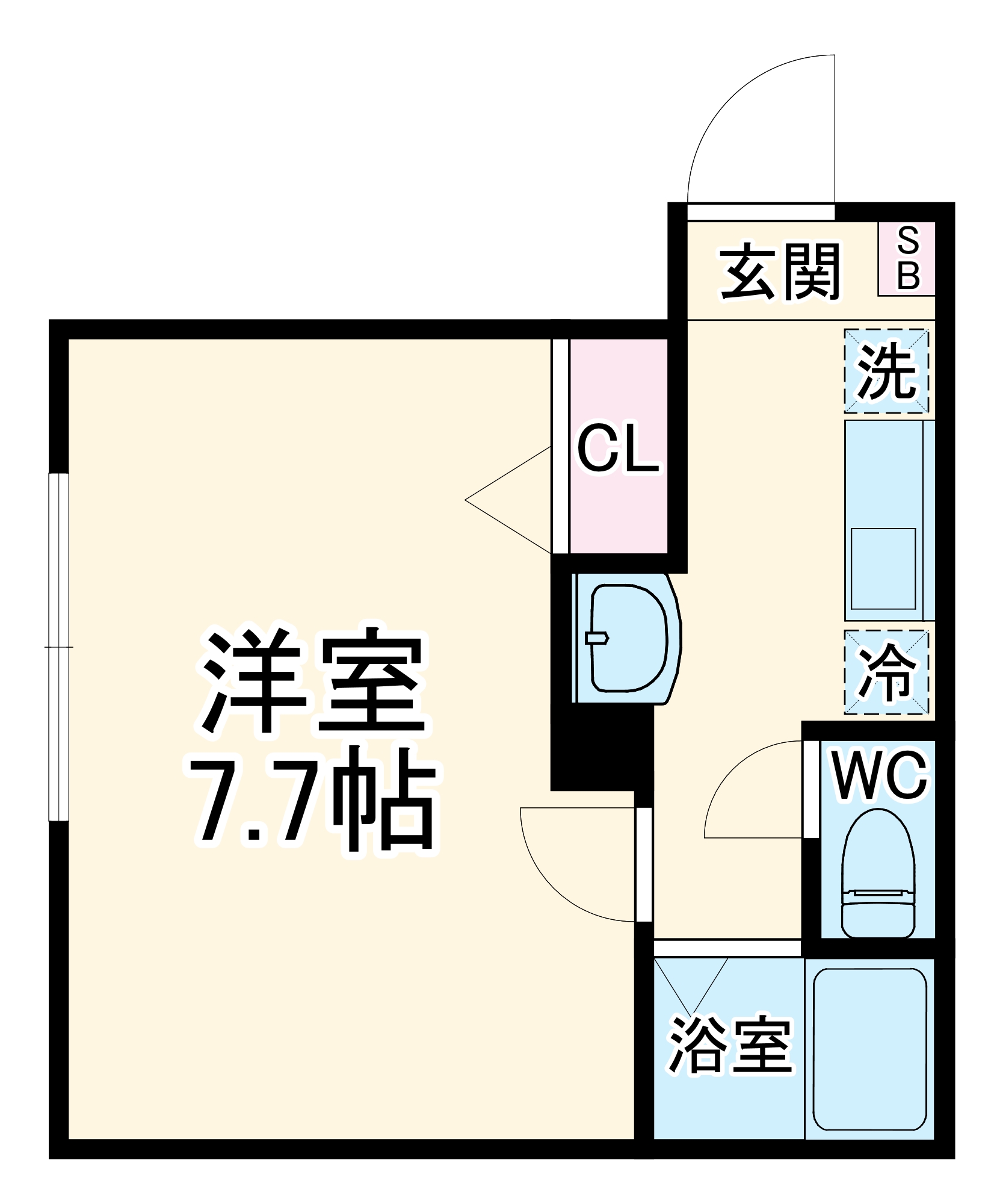 ｃｈａｐｔｅｒ　ＫＡＳＨＩＷＡ・201号室の間取り