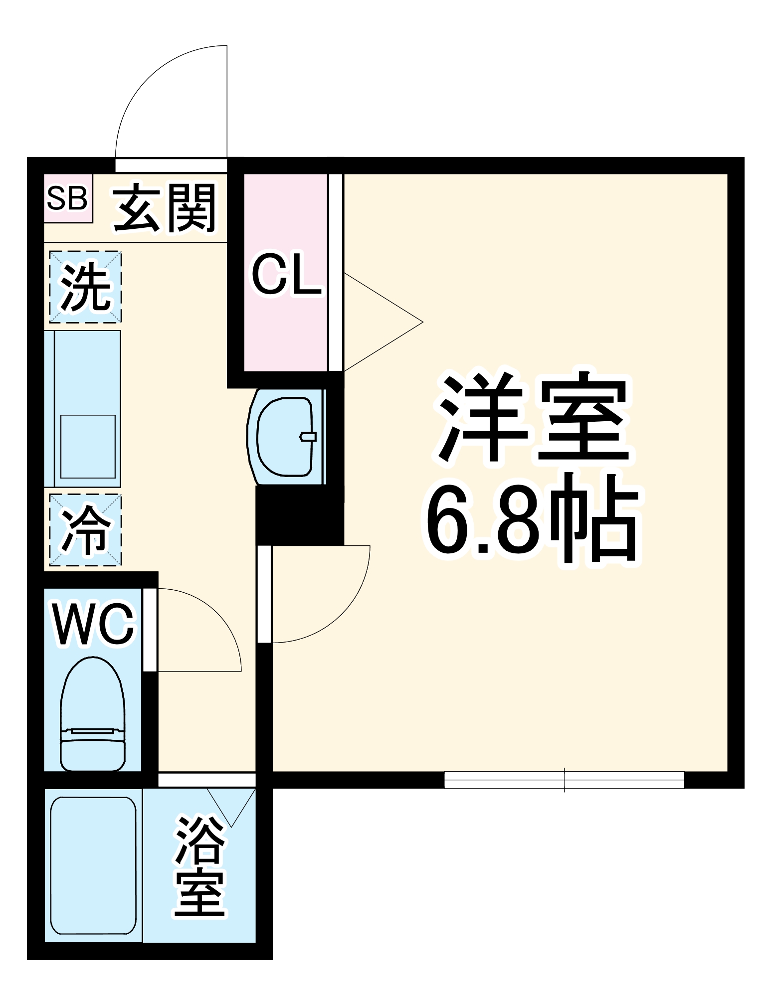 ｃｈａｐｔｅｒ　ＫＡＳＨＩＷＡ・302号室の間取り