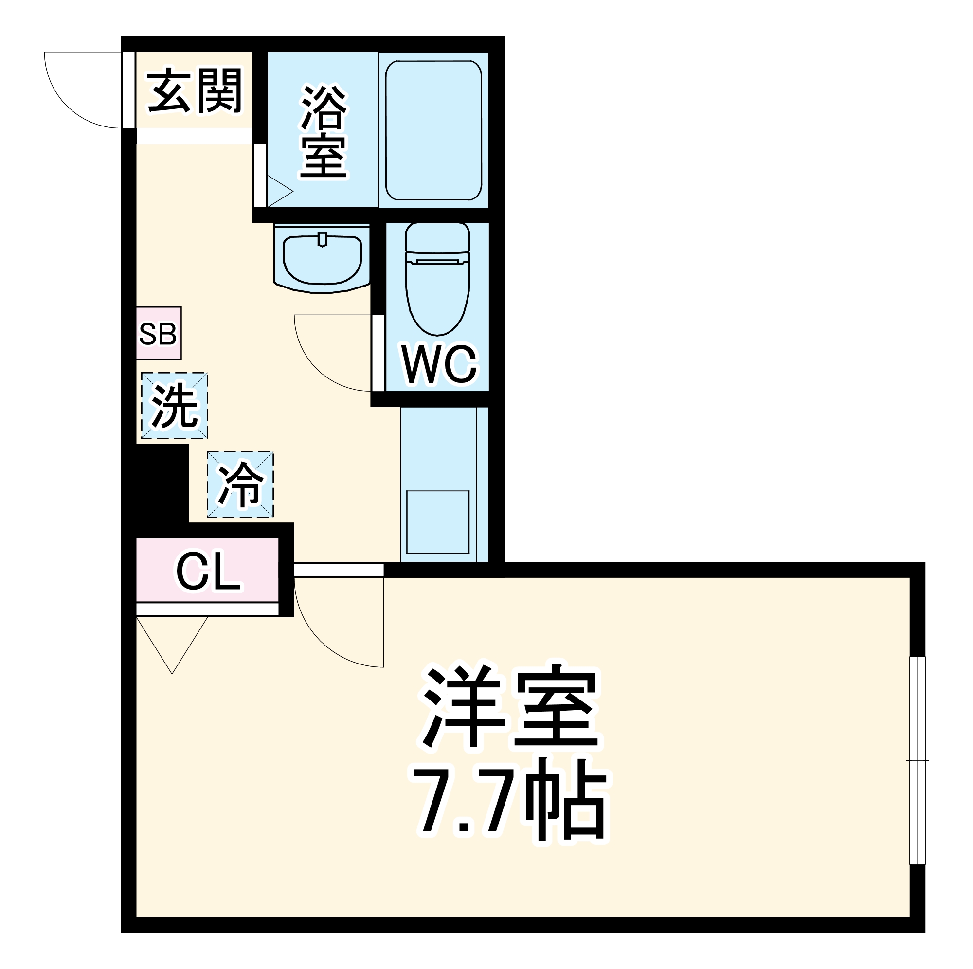 ｃｈａｐｔｅｒ　ＫＡＳＨＩＷＡ・203号室の間取り