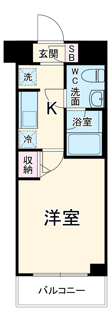 RELUXIA横浜元町・206号室の間取り