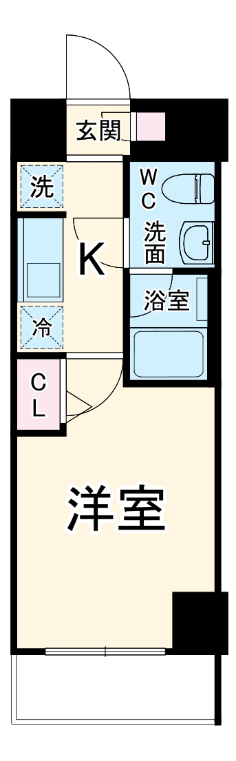 RELUXIA横浜元町・406号室の間取り