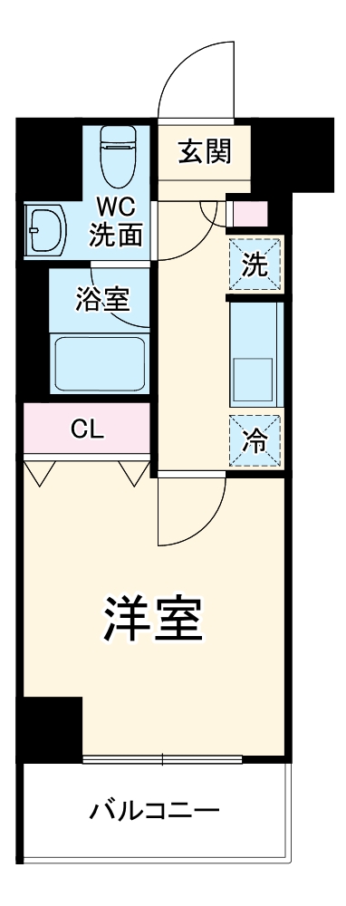 RELUXIA横浜元町・504号室の間取り