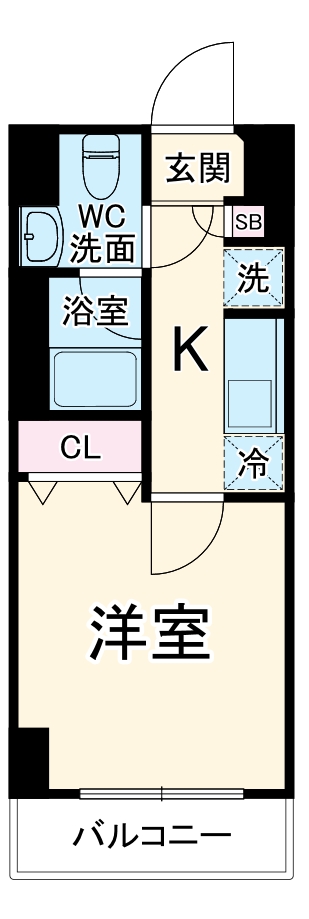 RELUXIA横浜元町・602号室の間取り