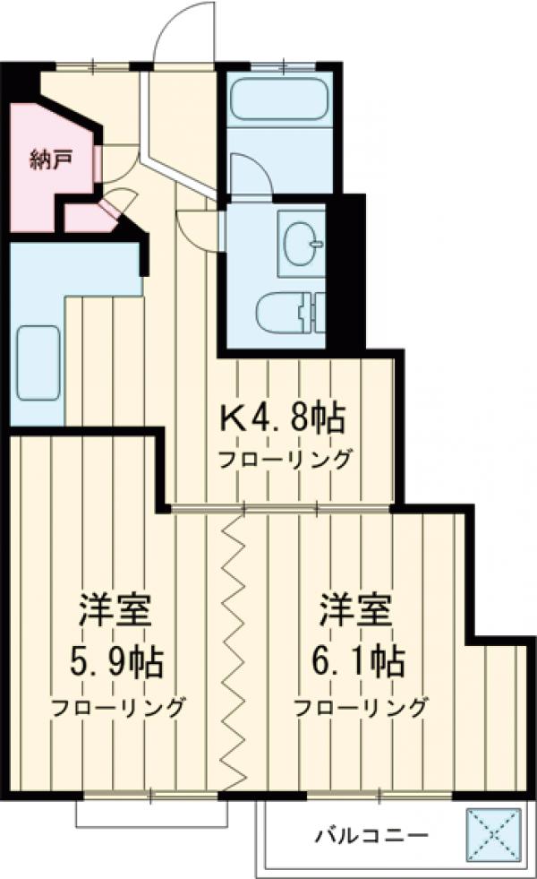 駒留マンションの間取り