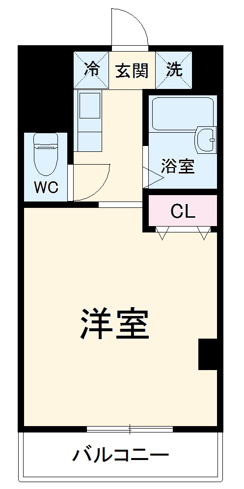 208号室の間取り