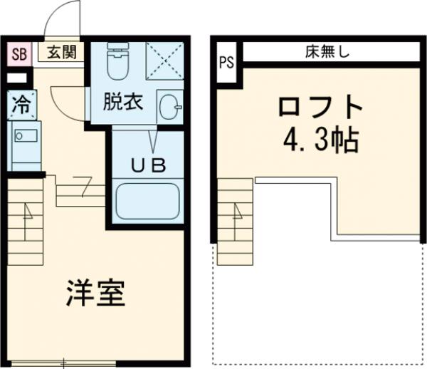 ハーモニーテラス東伊興Ⅲの間取り