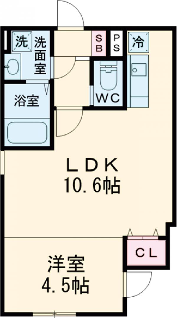 Lyoness・102号室の間取り