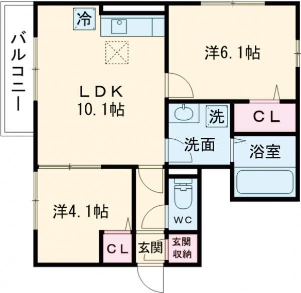 ブリリアントYNの間取り