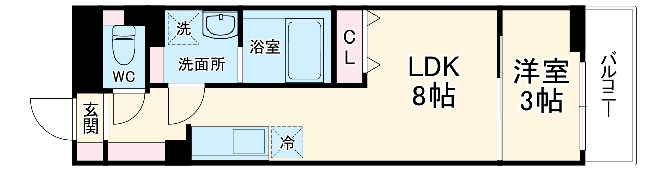 S-MOVE緑橋Ⅱの間取り