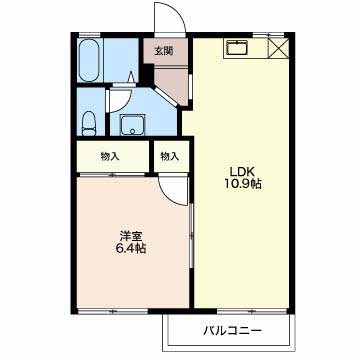 サンライズＫ　Ｃ・202号室の間取り