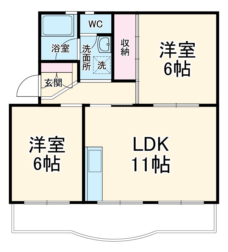 坪内ハイツの間取り