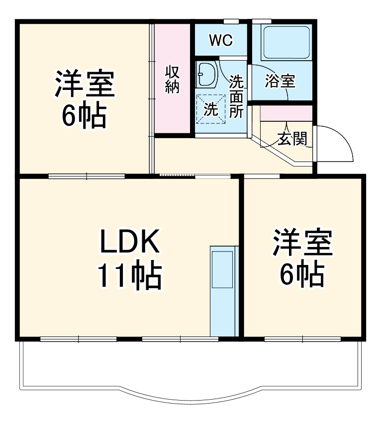 坪内ハイツの間取り