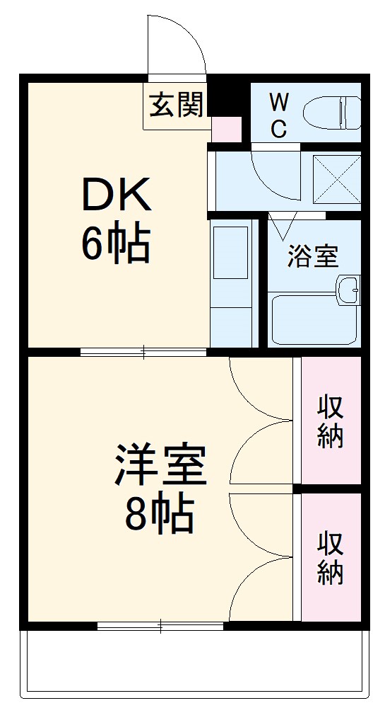 Pine Well駅前 B棟の間取り