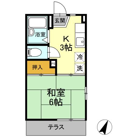TOWNY AKEBONO Bの間取り