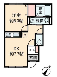 三芳町藤久保アパート・102号室の間取り