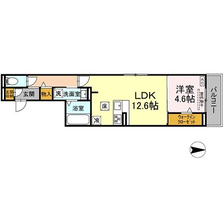 セレスティア森末町・302号室の間取り